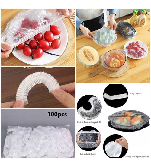100 Pcs Reusable Durable Food Storage Covers for Bowls